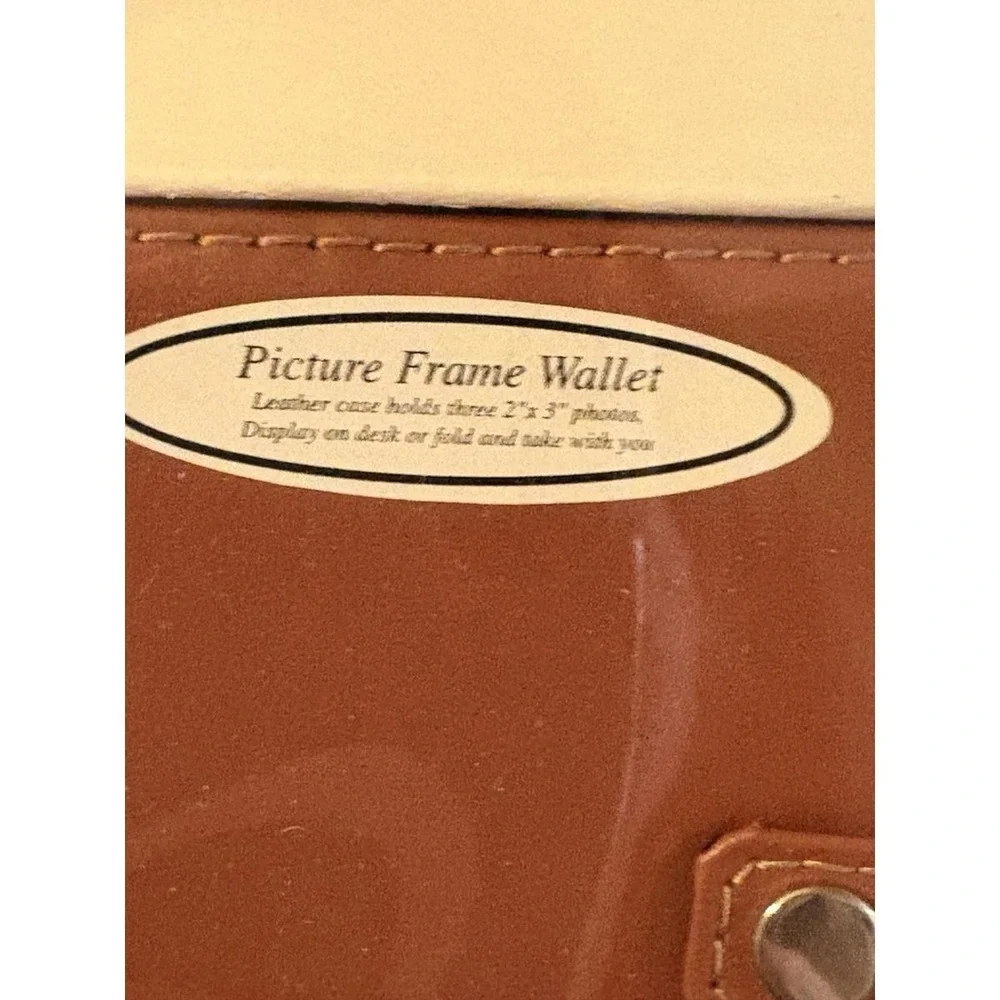 Bulova Gift Box Tan Leather Picture Frame L, Photo Album And Clock In Box New